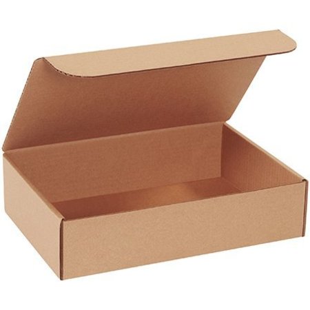 BOX PACKAGING Corrugated Literature Mailers, 12"L x 8"W x 3"H, Kraft ML1283K